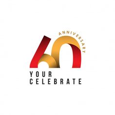 an anniversary logo with the number forty and it's red, yellow and orange letters