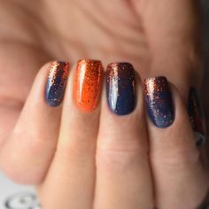 Broncos Nails, Super Bowl Nails, Navy Nails, Diva Nails, October Nails, Popsugar Beauty, Nail Art Ideas, Popsugar