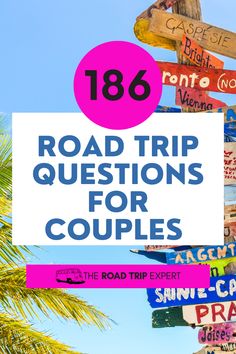 road trip questions for couples with palm trees in the background