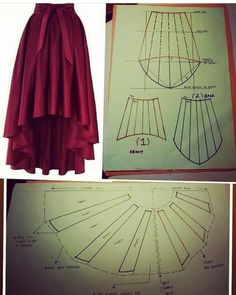 an image of a skirt with measurements on it