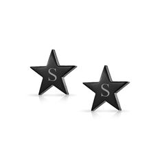 Celebrate the birth of our country with these stainless steel star earrings. Perfect for any day of the week. Star jewelry makes great gifts for all the stars in your life. Sparkle and shine like the night sky with our stunning unisex earrings. Affordable and trendy, these stud earrings keep your look current. Ideal for friends with pierced ears who love fashionable accessories. Order extra pairs today for upcoming special occasions. Carat Size Chart, Personalized Engraved Jewelry, Star Earring, Unisex Earrings, Black Stud Earrings, Stud Earrings For Men, Star Stud Earrings, Earrings For Men, Black Stud