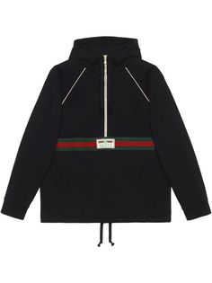 Gucci Web-stripe Cotton Hoodie - Farfetch Gucci Sweater, Jersey Sweatshirt, New Classic, Wearing Black