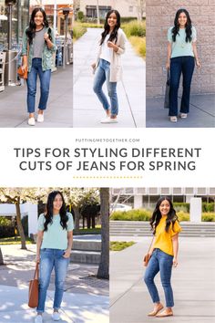 To help expand the denim styles you wear, I'm talking about how to style different cuts of jeans for spring — that aren’t skinny jeans! Boyfriend Jeans Outfit Spring, Girlfriend Jeans Outfit, Nursing Friendly Outfits, Style Help, Boyfriend Jeans Outfit, Jeans Outfit Spring, Straight Leg Jeans Outfits, Play Outfit, Types Of Jeans