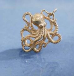 Sterling Silver or bronze detailed Octopus Charm 925 sterling silver charm size 28x24mm Ocean-inspired Gold Sterling Silver Jewelry, Unique Starfish Charm Jewelry As Gift, Unique Jewelry With Starfish Charm As Gift, Gold Sterling Silver Jewelry With Starfish Charm, Sea Creature, Sterling Silver Charm, Sea Creatures, Octopus, Charms