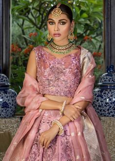 Lehnga dress for wedding wear added to collection with elegant work. Lehnga dress for wedding with beautiful embroidered work in USA with fast delivery Red Bridal Dress, Pakistani Formal Dresses, Designer Bridal Lehenga, Lehenga Online