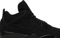 Jordan Brand brings back a mid-2000’s classic with the Jordan 4 Black Cat (2020). Originally debuting in 2006, this is the first time the Black Cat colorway has seen a retro. The fourteen year Black Cat drought has officially ended.This Jordan 4 is composed of a black nubuck suede upper with matching detailing. Black hardware, netting, and outsoles complete the design. These sneakers released in January of 2020. Style: CU1110-010 Colorway: BLACK/BLACK-LIGHT GRAPHITE Release Date: 1/21/2020 Brand Air Jordan 4 Retro Black, Jordan 4 Fire Red, Jordan 1 Blue, Jordan 4 Black, Blue Chill, Buy Jordans, Cheap Jordans, Sneaker Release, Jordan 4 Retro