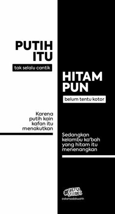 an advertisement for the hitam kunn exhibition, with black and white text on it