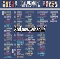 an advertisement for taylor swift the eras tour