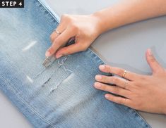 How to Distress Your Jeans in 7 Easy Steps | InStyle.com Holy Jeans, How To Make Jeans, Shredded Jeans