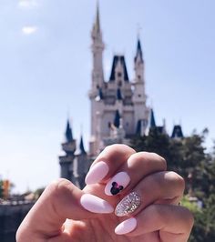 Disneyland Nails, Mickey Mouse Nails, Disney Inspired Nails, Disney Acrylic Nails, Minnie Mouse Nails, Paris Nails, Mickey Nails, Nails Only, Disney Nails