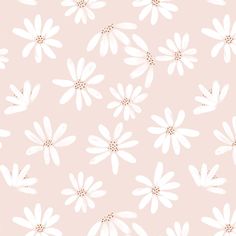 a pink background with white flowers on it