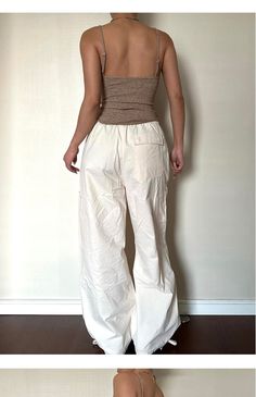 Brand: other/otherAge: 18-24 years oldSize: XS S M L XLStyle: StreetStreets: European and AmericanWomen's trouser waist height: natural waistColor classification: milky white brown brown presale 15 days milky white pre-sale 15 daysYear Season: Fall 2022Thickness: RegularClothing style details: PleatsTrouser length: Long pantsWomen's pants type: cargo pantsMaterial composition: 100% of cotton High Waist Brown Cotton Parachute Pants, High-waisted Brown Cotton Parachute Pants, Beige Parachute Pants With Drawstring For Summer, Beige Summer Parachute Pants With Drawstring, Brown Cotton Parachute Pants For Summer, Baggy Brown Cargo Pants For Summer, Casual Brown Wide-leg Parachute Pants, Brown Summer Cargo Pants, Brown Cargo Pants For Summer