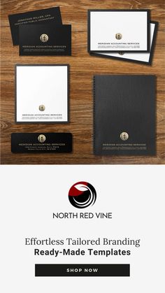 Effortless Tailored Branding with Ready-Made Templates. Black leather print designs with gold seal logos. Business essentials designed for accountants, CPAs and finance professionals; customizable for any profession. Explore the collection today. Certified Public Accountant, Pocket Folders, Accounting Firms, Accounting Services