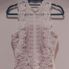 Nwt. Buttons At Neck And Zipper White Mini Dress With Lace Top, Chic Style, Chic White Mini Dress With Lace Top, White Lace Top Dress For Spring, White Lace Top Mini Dress For Wedding, White Sleeveless Mini Dress With Lace Top, Chic White Lace Mini Dress, White Lace Top Dress For Brunch, Pink Dress Women, Pink Sheath Dress