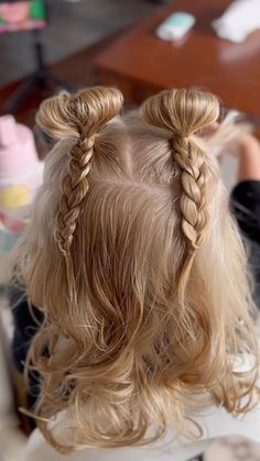 Girl Hair Dos, Videos Aesthetic, Toddler Hairstyles Girl, Easy Toddler, Crazy Hair Day At School, Peinados Fáciles Para Cabello Corto