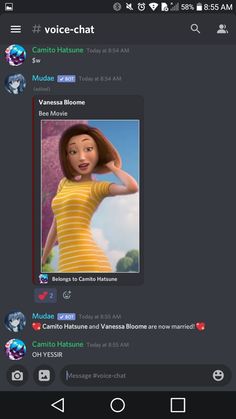 an image of a woman in a yellow dress on the twitter account for voice chat