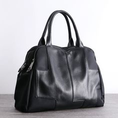 Black Womens Nylon Leather Travel Bag Totes Womens Black Nylon Shoulder Travel Purse Nylon Handbag Purse for Ladies Large Capacity Nylon Satchel, Black Nylon Bags With Zipper Closure, Black Nylon Bag With Zipper Pocket, Black Shoulder Bag With Leather Handles For Commuting, Nylon Bags With Large Capacity For Commuting, Black Nylon Travel Bag With Zipper Pocket, Black Nylon Tote Travel Bag, Black Nylon Travel Tote Bag, Black Nylon Satchel Shoulder Bag