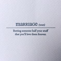 a close up of a piece of paper with the words marriage in blue on it