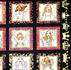 this is an image of a quilt with angels on it