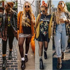 Halloween Outfit Ideas For Women For Work, Modern Punk Fashion, Leeds Fest, Modern Rockabilly, Mid 30s, Dress Design Ideas, Hippie Outfits