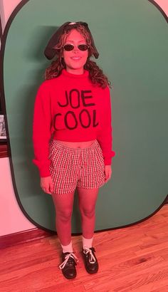 Joe cool snoopy costume from halloween ‘23 Cute Pantyhose Outfit, Halloween Costumes Bobs Burgers, Joe Cool Halloween Costume, Lucy Costume Charlie Brown, Granola Halloween Costume, Halloween Nerd Costumes, Workplace Costume Ideas, Lucy And Linus Costume, Joe Cool Snoopy Costume