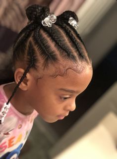 Easy Braiding Styles For Kids Black Hair, Hairstyle For Little Black Girls Easy, Toddler Girl Braided Hairstyles, Baby Girl Braids Toddler Hair Black, Easy Braid Styles For Black Girls Kids, Easy Cornrow Hairstyles For Kids, Hairstyles For Toddler Girls Easy Black, Quick Hairstyles For Black Girls Kids, Black Kids Hairstyles Girls Easy