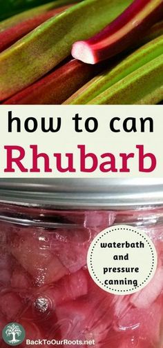 how to can rhubarb waterbath and pressure canning