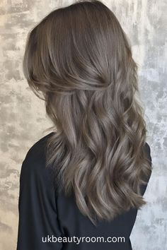 Dark Brown Hair With Colored Money Piece, Light Ash Blonde Hair With Highlights, Cool Tone Dark Hair, Cool Hair Tones, Ash Dark Blonde Hair, Ash Colored Hair, Bra Length Hair, Dark Ash Hair