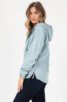 Ladies Denim Jacket with Hoodies with drawstring Quarter Zip front, 2 Side Zipper to easy to wear. 2 Side pocket Style: Casual Print / Pattern: Solid Fit: Regular Made In: BangladeshFabric Contents: 100% CottonSize Measurement (inch): S: 20.0 (Bust), 20.0 (Waist), - (Hips), 25.0 (Length) M: 21.0 (Bust), 21.0 (Waist), - (Hips), 25.5 (Length) L: 22.0 (Bust), 22.0 (Waist), - (Hips), 26.0 (Length) XL: 23.0 (Bust), 23.0 (Waist), - (Hips), 26.5 (Length) Ladies Denim Jacket, Ladies Denim, Jacket With Hood, Denim Jacket Women, Women Denim Jeans, Denim Jean Jacket, Denim Jean, Print Pattern, Side Pocket