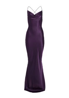 Massimo Silk Gown Deep Purple Outfit, Purple Dress Aesthetic, Deep Purple Dress, Purple Formal Dress, Dark Purple Dresses, Purple Silk Dress, Australia Clothes, Violet Dresses, Purple Bridesmaid Dresses