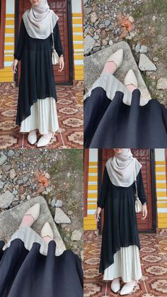 Japanese Minimalist Fashion, Outfit Muslim, Moslem Fashion, Mix Match Outfits, Gaun Fashion