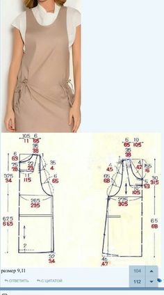 an image of a woman's dress sewing pattern on the app store page, with instructions for how to sew it