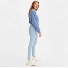 Hypersoft Stretchy Skinnies That You'll Reach For On The Regular With A Fit That's Designed To Flatter, Hold And Lift Features Levi’s Sculpt Fabrication With Hypersoft For Enhanced Comfort With Supportive Stretch, Making These Our Softest Jeans Ever Mid-rise Light Blue Bottoms For Fall, Light Blue Mid-rise Bottoms For Fall, Levi's Blue Stretch Bottoms, Light Blue Relaxed Fit Bottoms For Fall, Light Wash Levi's Bottoms For Fall, Levi's Light Wash Bottoms For Fall, Levi's Mid-rise Blue Bottoms, Levi's Blue Jeans For Fall, Levi Wedgie