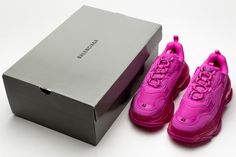 Balenciaga Triple S Plum Red - ShareLuxury.net All Black Sneakers