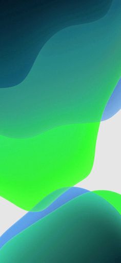 an abstract green and blue background with wavy shapes