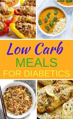 Low Carb Meals for Diabetics Low Carb Meals For Diabetics, Meals For Diabetics, Low Carb Meals, Diet Meal Plans, Keto Meal Plan, Meal Plan