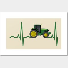 Tractor Heart -- Choose from our vast selection of art prints and posters to match with your desired size to make the perfect print or poster. Pick your favorite: Movies, TV Shows, Art, and so much more! Available in mini, small, medium, large, and extra-large depending on the design. For men, women, and children. Perfect for decoration. Purple Door, Door Ideas, Heart Wall, John Deere, Art Work, Extra Large, Print Design