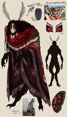 an image of some sort of creature with big red eyes and long horns on his head