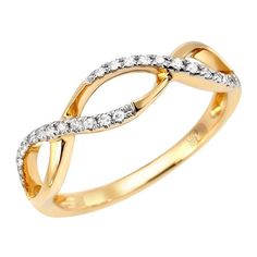 "Features *ITEM #: 30319 *METAL TYPE: 14Karat Gold *AVAILABLE IN: Rose Gold, Yellow Gold, White Gold *STONES USED: Diamond *DIAMOND QTY: 40 *DIAMOND SHAPE: Round *DIAMOND CTW: .10CT *DIAMOND COLOR/CLARITY: SI g-h *SETTING TYPE: PRONG *METAL WEIGHT- 2.0gm *READY TO SHIP: in 3-5 Business Days FOR ADDITIONAL QUESTIONS ABOUT THIS PRODUCT: Please feel free to message us. We are quick to respond to all your inquiries. PLEASE choose as \"FAVORITE\" on the right so the item will be added to your favorit Modern Twist Infinity Rings With Diamond Accents, Modern Twist Infinity Ring With Diamond Accents, 14k Gold Diamond Infinity Ring, Adjustable Infinity Ring In Yellow Gold, Infinity-shaped Jewelry With Pave Setting For Anniversary, Infinity-shaped Yellow Gold Jewelry Gift For Her, Gold Infinity-shaped Jewelry Gift For Her, Big Diamond, Infinity Ring