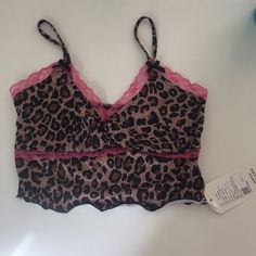 Brand New Tank Top Cheetah Print And Pink Lace Y2k Gyaru Cheetah Print, Clawdeen Costume, Diy Y2k Clothes, Cheetah Print Clothes, Cheetah Print Y2k, Character Planning, Y2k Cheetah Print, Mean Girls Outfits, Lace Y2k