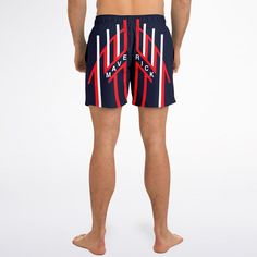 Take Your Beach Game to New Heights with Our Maverick Swim Shorts Ready to take your beach game to new heights? Look no further than our Maverick Swim Shorts! These Top Gun inspired trunks feature the bold helmet graphic, perfect for any fan of the iconic movie. Made with high-quality materials, these swim shorts are durable and comfortable, making them the ideal choice for your next beach day or pool party. Featuring an elastic waistband with a drawstring for a secure fit, these swim shorts are Moisture-wicking Swimwear For Sports, Beachwear Swim Trunks With Graphic Print, Short Swim Trunks For Summer Sports Events, Summer Short Swim Trunks For Sports, Summer Sports Shorts, Summer Sports Event Bottoms In Short Length, Sporty Swimwear For Sports Events In Summer, Sporty Swimwear For Summer Sports Events, Casual Flag Print Bottoms For Beach