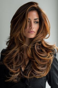 Visit for - 40+ Daring Mob Wife Hair Ideas Caramel Blonde Hair, Mob Wife, Balayage Brunette, Long Wavy Hair, Hair Color Trends, Long Hair Cuts, Love Hair, Hair Today, Great Hair