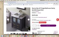 wayfair Vanity Vessel Sink, Vessel Sink, Vanity, Dressing Table