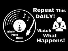 a black and white poster with the words repeat this daily watch what happens on it