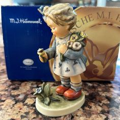 Nwt- Never Used. Hummel Bumble Bee Friend. Comes With Original Box And Packings. Includes Hummel Certificate Card. Smoke And Pet Free. Hummel Figurines Vintage, Celebration Plate, Mini Tea Set, Candle Night, Vintage Hummel, Garden Figurines, Goebel Hummel, Hummel Figurines, Up Music