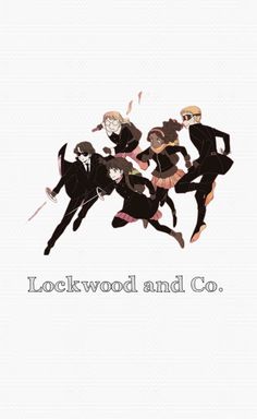 some people are riding on horses with the words lockwood and co in front of them