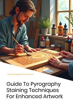 Discover the mesmerizing world of pyrography and elevate your artistic creations with captivating burn marks. Learn how to turn simple designs into breathtaking masterpieces using these innovative staining techniques. Leather Pyrography, Pyrography Designs, Stain Techniques, Burn Mark, Water Based Stain, Gel Stain, Painting Leather