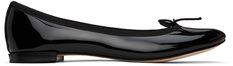 Patent leather ballerina flats in black. · Bow accent at vamp · Grosgrain trim at collar · Cotton twill lining · Stacked leather heel with rubber injection · Leather sole Supplier color: Noir Classic Evening Ballet Flats With Flat Heel, Elegant Low Heel Ballet Flats For Galas, Elegant Evening Ballet Flats With Pointed Toe, Elegant Closed Toe Ballet Flats For Formal Occasions, Chic Ballet Flats For Business With Flat Heel, Elegant Ballet Flats For Evening, Elegant Almond Toe Ballet Flats For Galas, Elegant Fitted Ballet Flats, Elegant Evening Ballet Flats