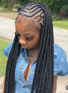 Cute Braided Hairstyles Fulani, Hair Styles For Medium Length 2020 Braids, Middle Part Hairstyles Braids, Braids For 11yrs, Side Part Fulani Braids With Curls, Braids For Black Women Straight Back, Fulani Braids No Curls, Half Feedins Half Knotless Braids, Brown Straight Back Braids