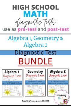 the high school math worksheet is shown with text and pictures for each student to use